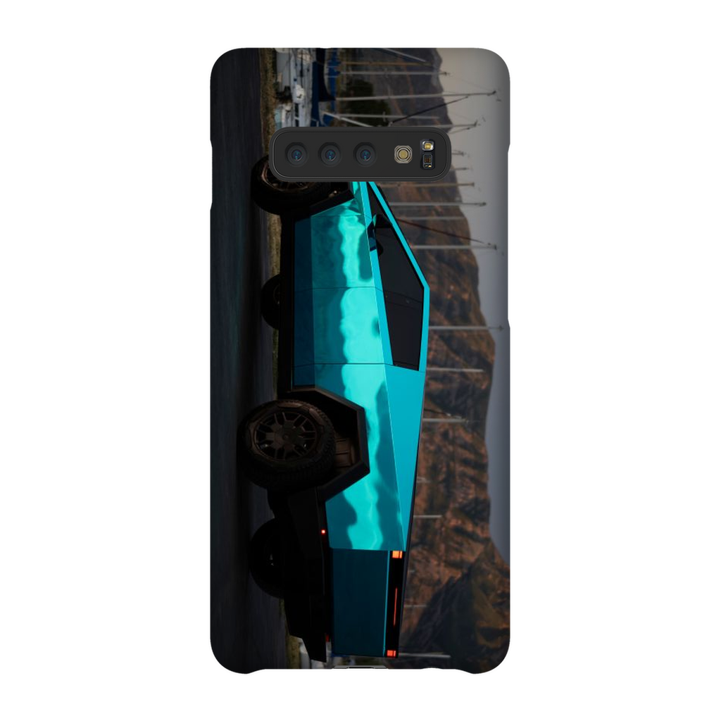 Metallic Teal Tesla Cybertruck - Phone Cases