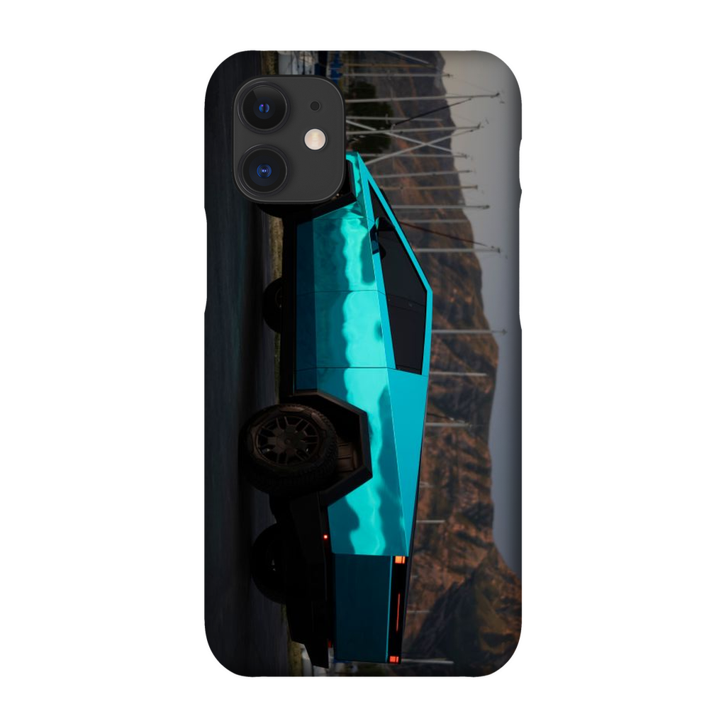 Metallic Teal Tesla Cybertruck - Phone Cases