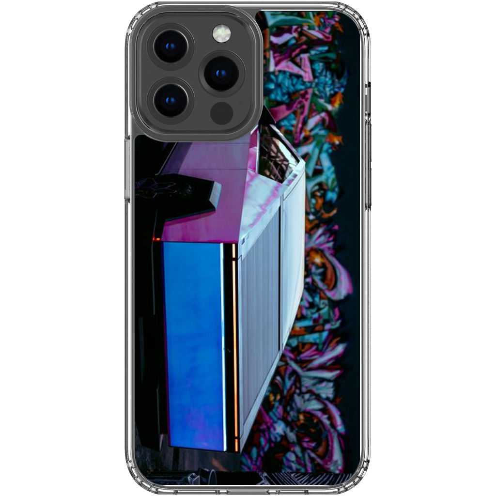 Multicolor Wrapped Tesla Cybertruck Back Alley - Phone Cases