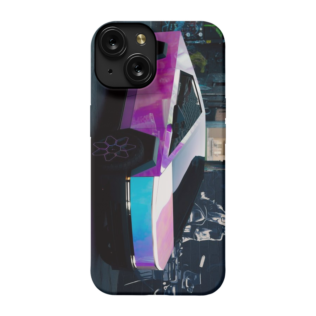 Multicolor Wrapped Tesla Cybertruck - Phone Cases