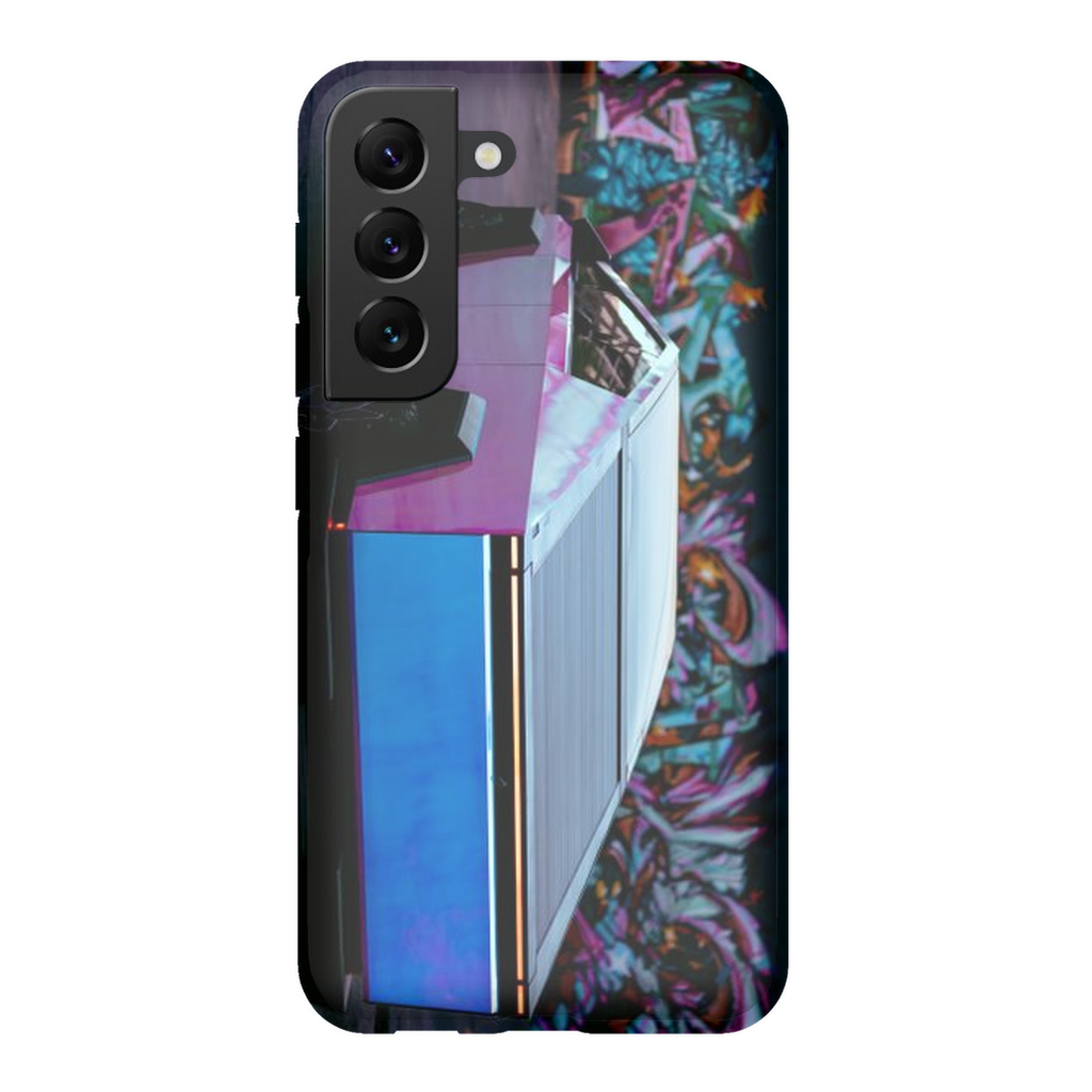 Multicolor Wrapped Tesla Cybertruck Back Alley - Phone Cases