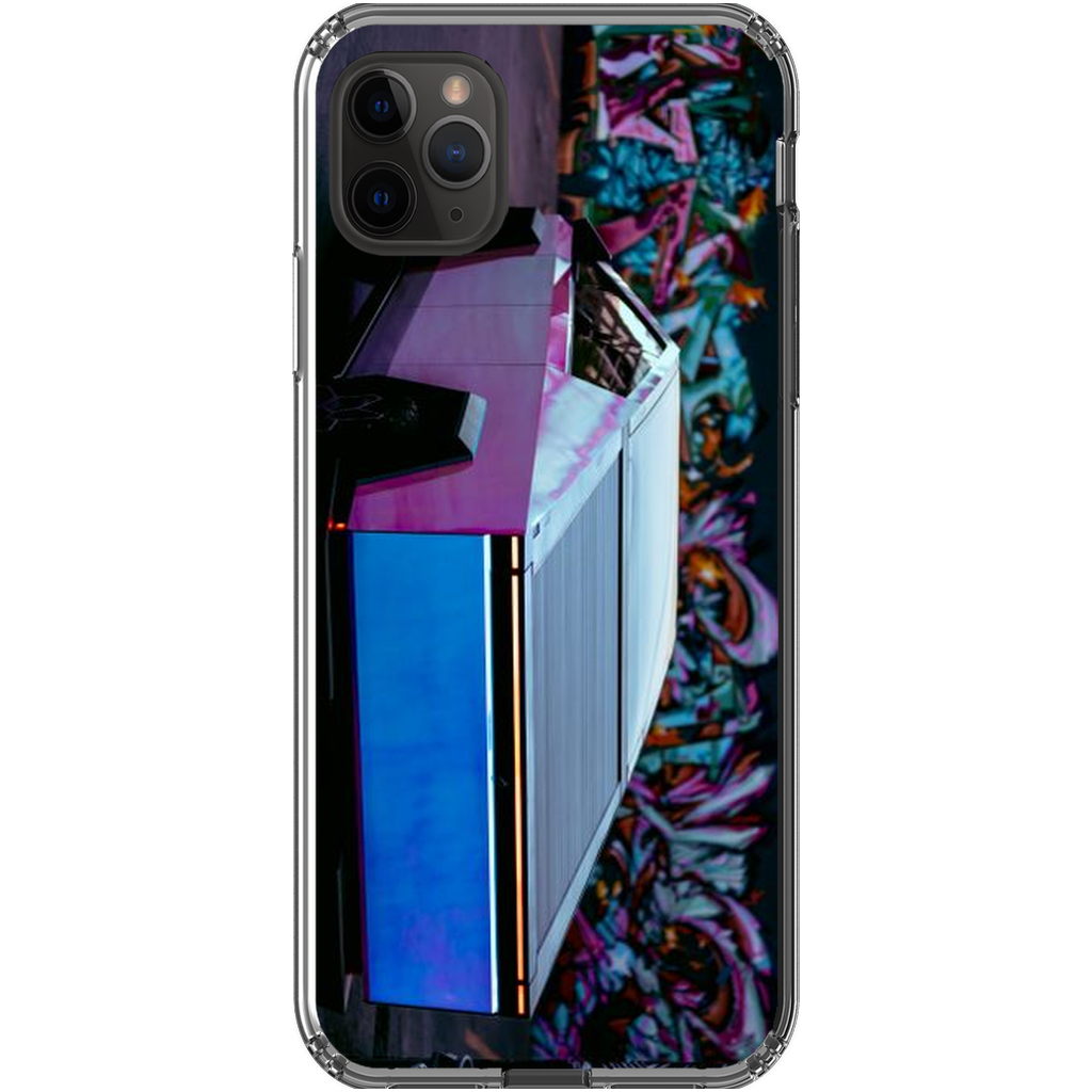 Multicolor Wrapped Tesla Cybertruck Back Alley - Phone Cases