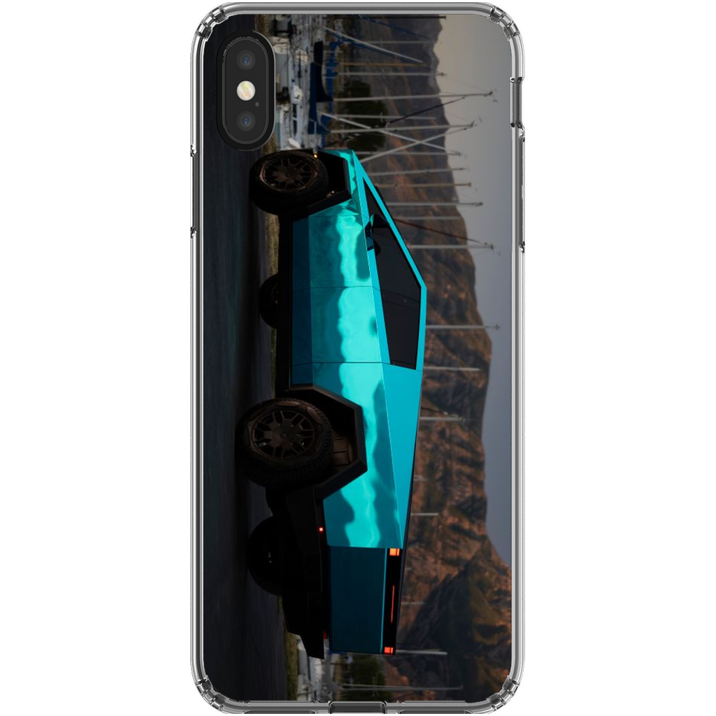 Metallic Teal Tesla Cybertruck - Phone Cases