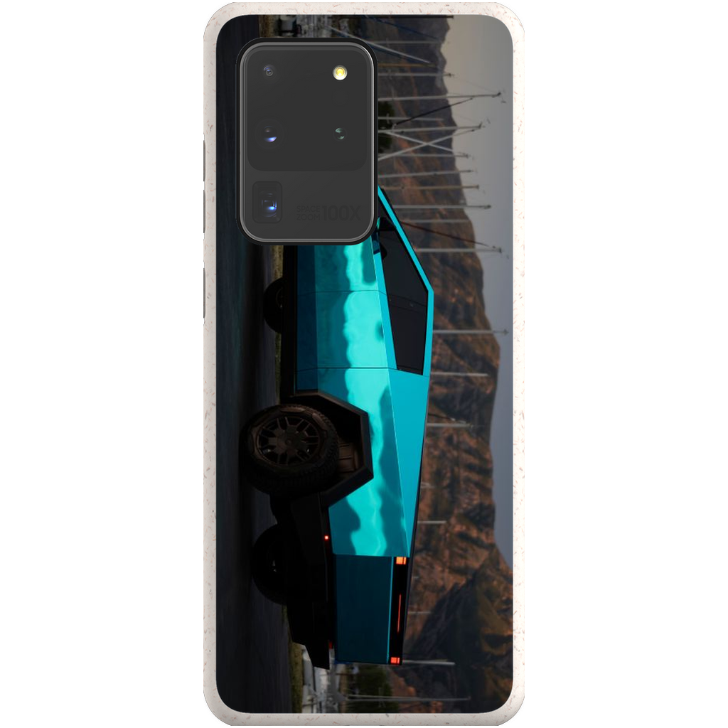 Metallic Teal Tesla Cybertruck - Phone Cases