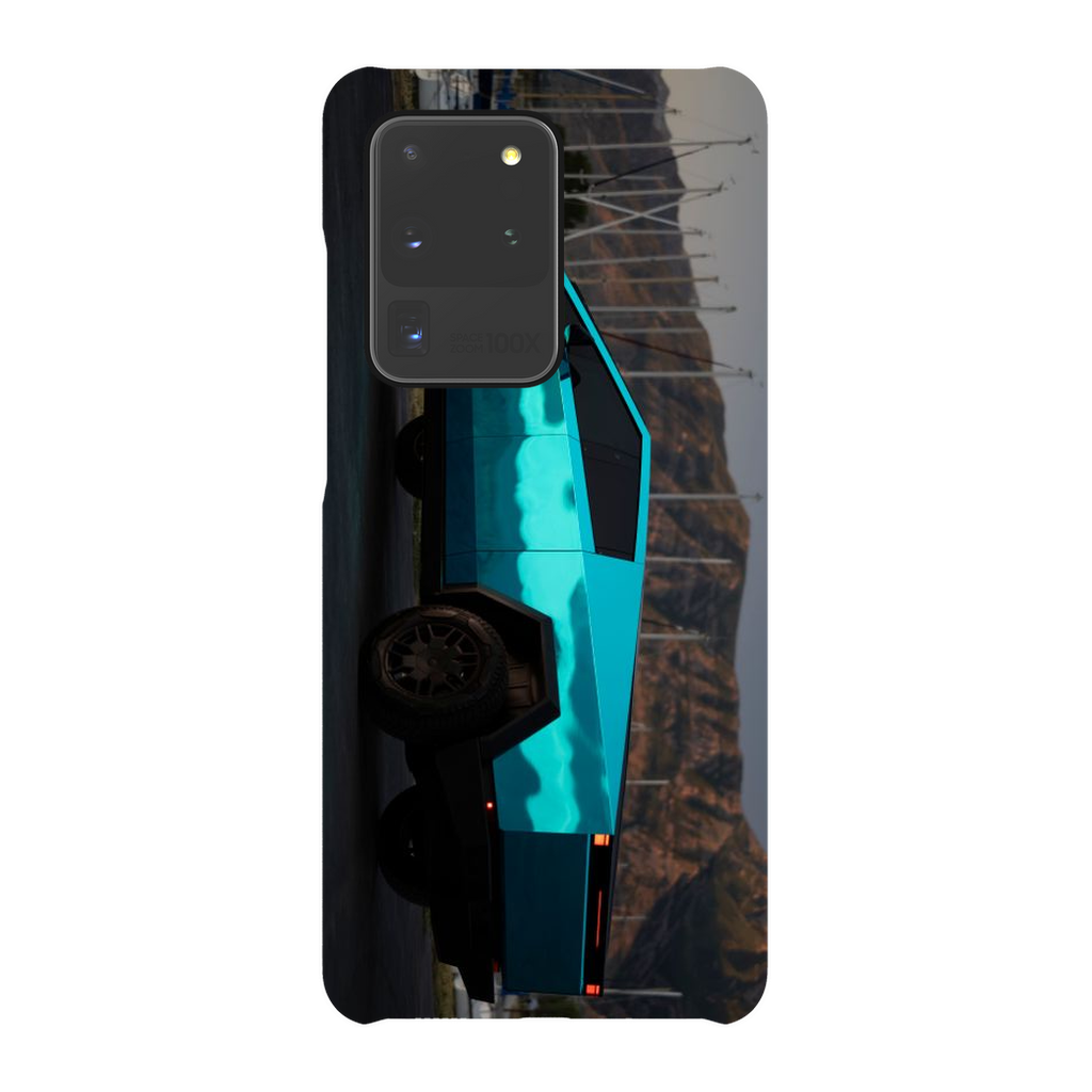 Metallic Teal Tesla Cybertruck - Phone Cases