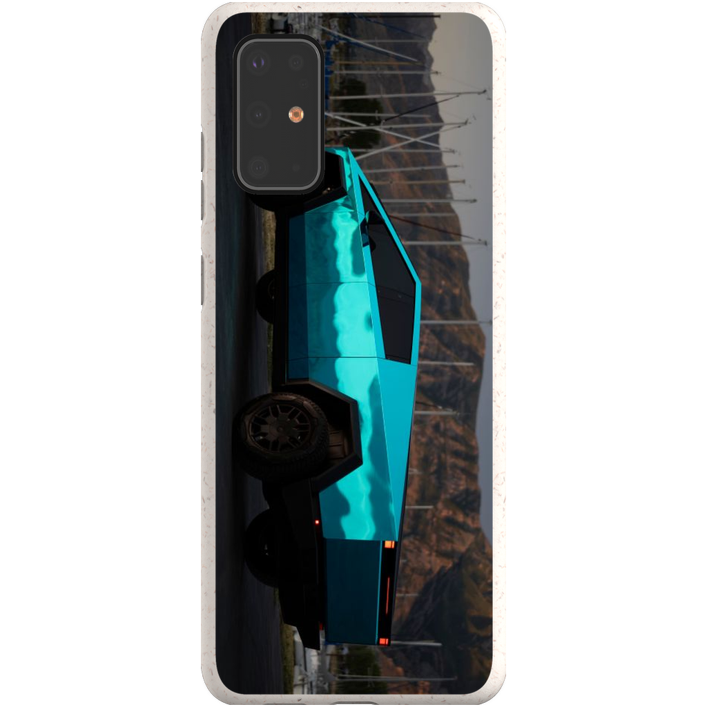 Metallic Teal Tesla Cybertruck - Phone Cases