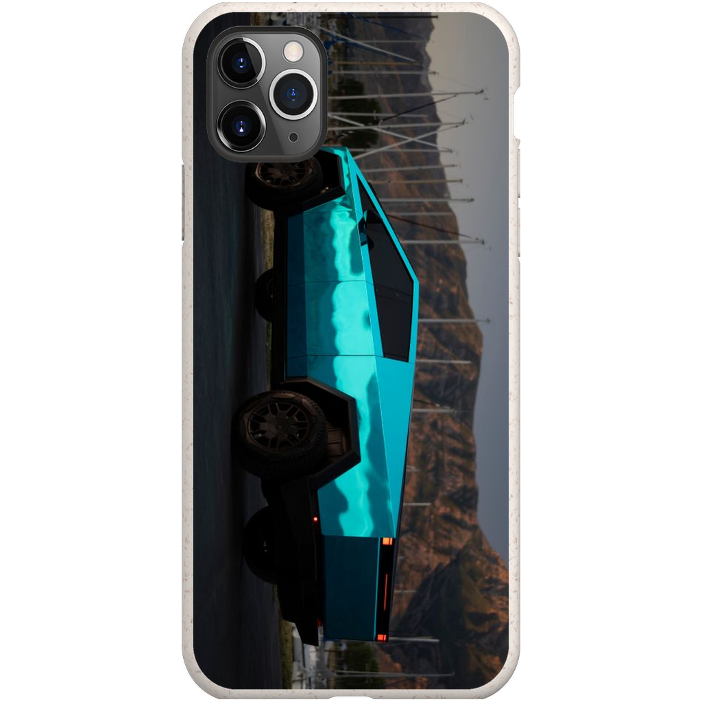 Metallic Teal Tesla Cybertruck - Phone Cases