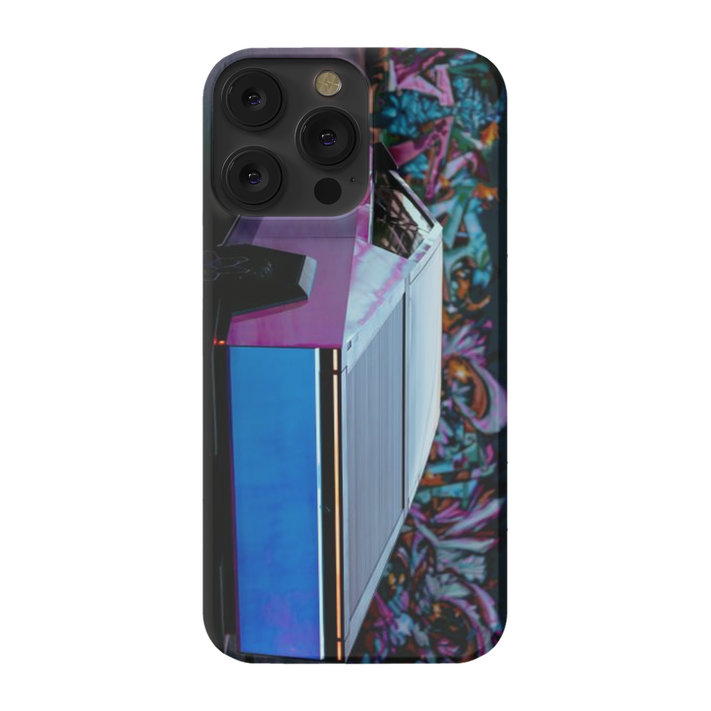 Multicolor Wrapped Tesla Cybertruck Back Alley - Phone Cases