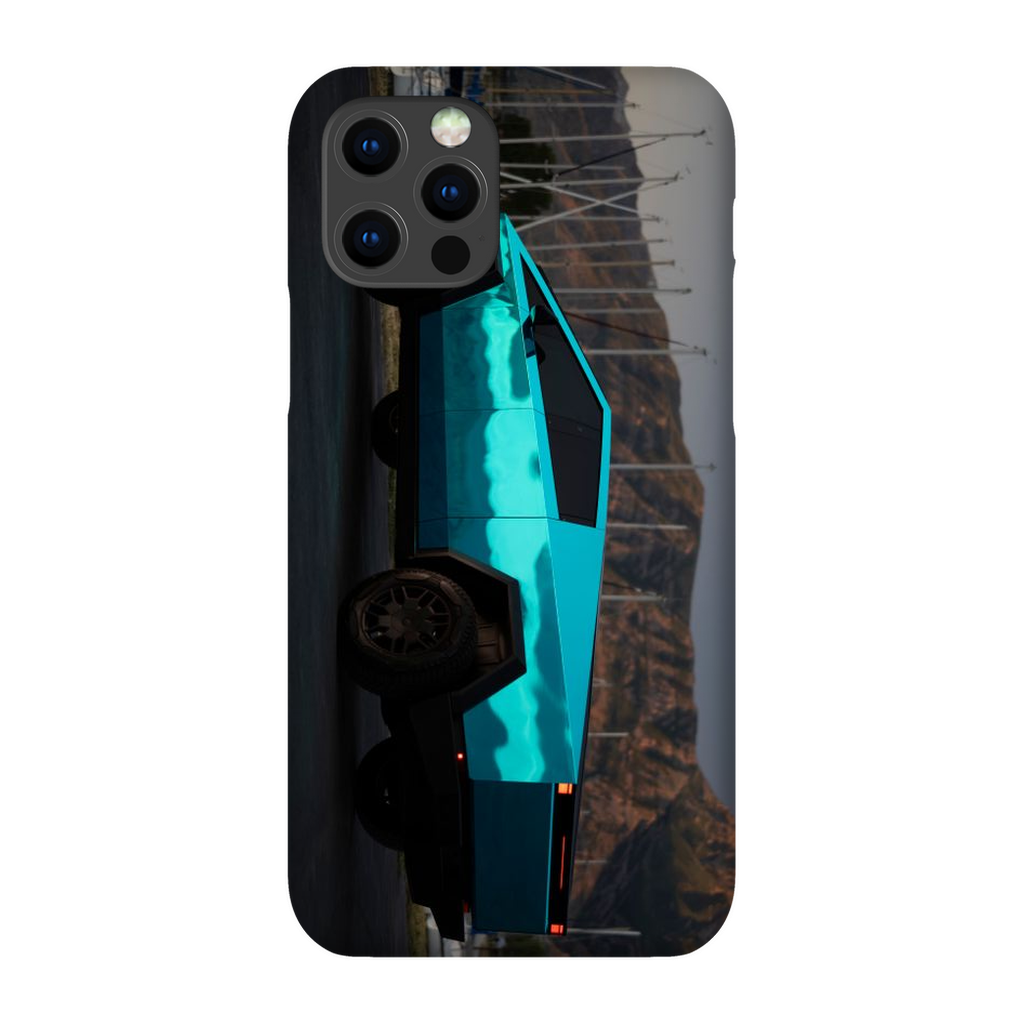 Metallic Teal Tesla Cybertruck - Phone Cases