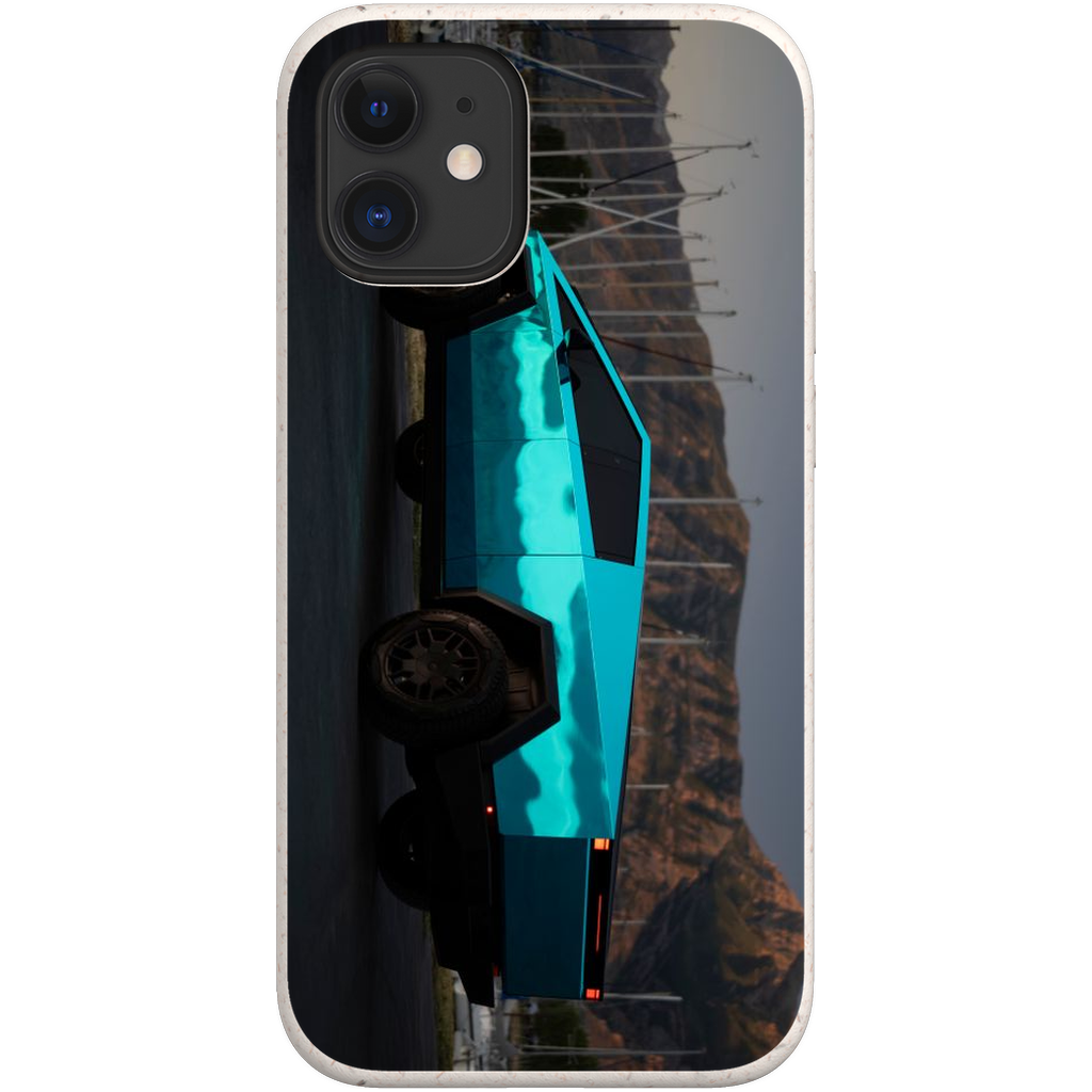 Metallic Teal Tesla Cybertruck - Phone Cases