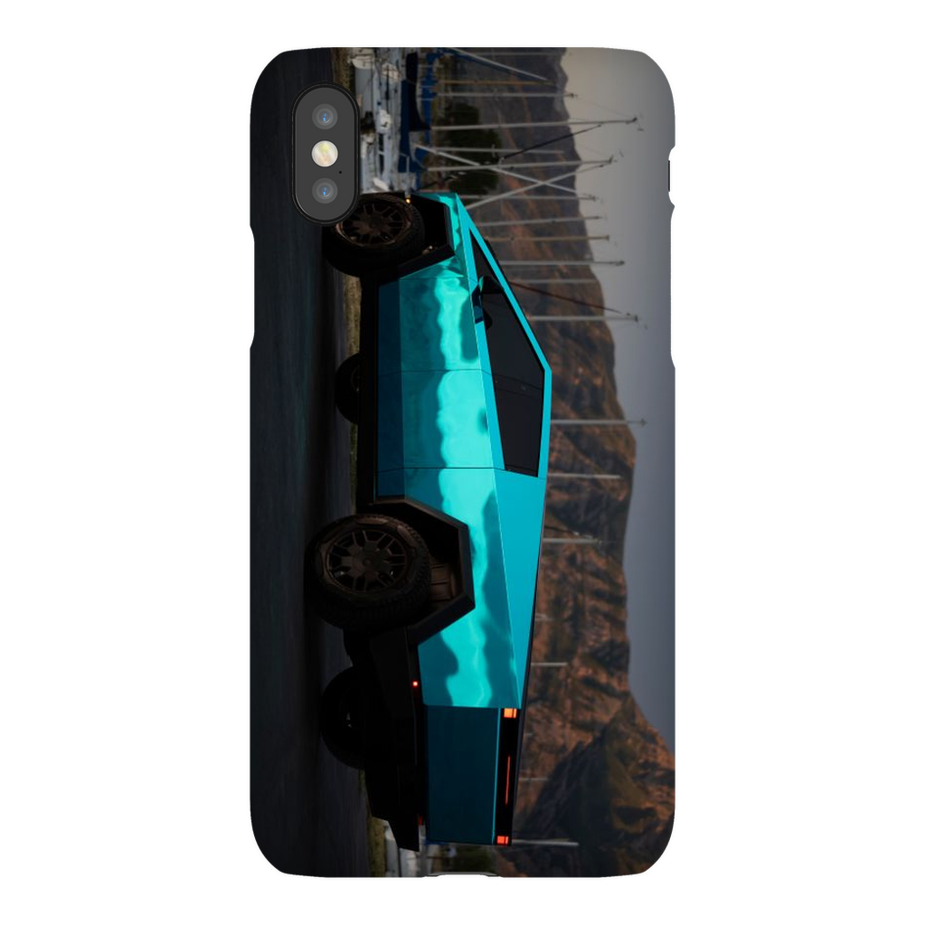 Metallic Teal Tesla Cybertruck - Phone Cases