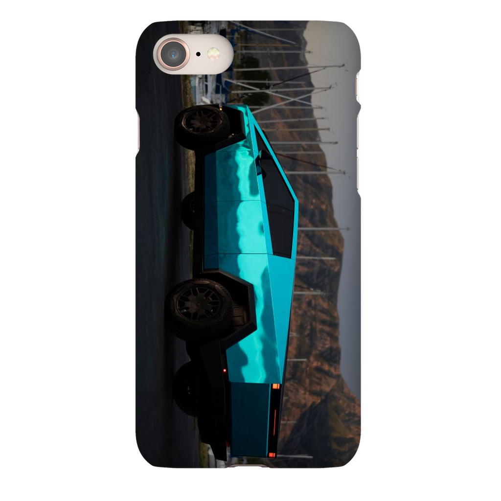 Metallic Teal Tesla Cybertruck - Phone Cases