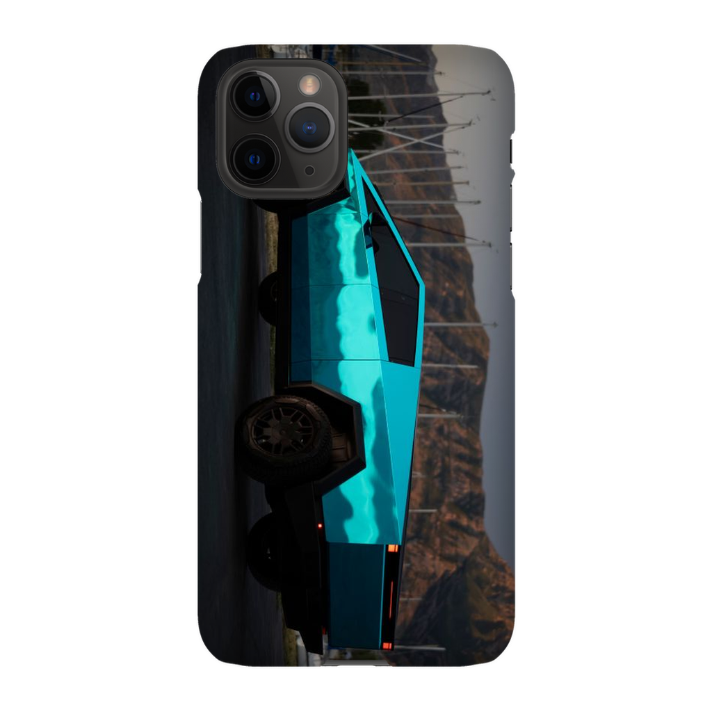 Metallic Teal Tesla Cybertruck - Phone Cases