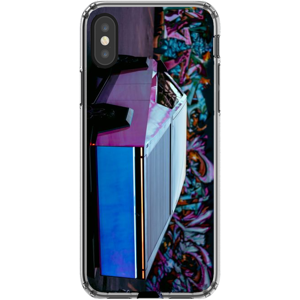 Multicolor Wrapped Tesla Cybertruck Back Alley - Phone Cases