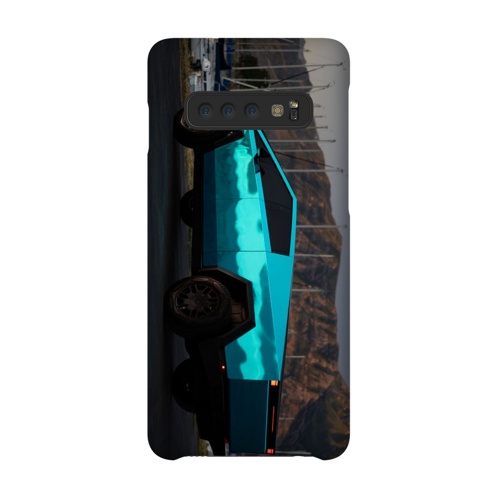 Metallic Teal Tesla Cybertruck - Phone Cases