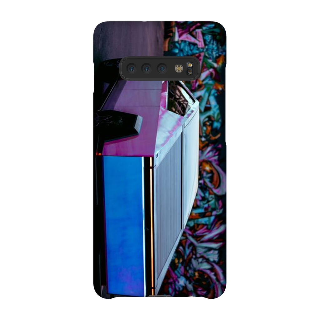 Multicolor Wrapped Tesla Cybertruck Back Alley - Phone Cases