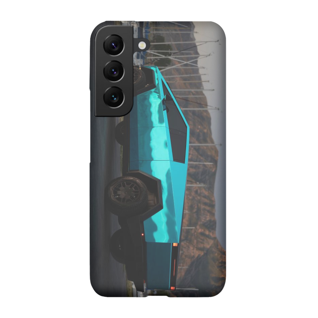 Metallic Teal Tesla Cybertruck - Phone Cases