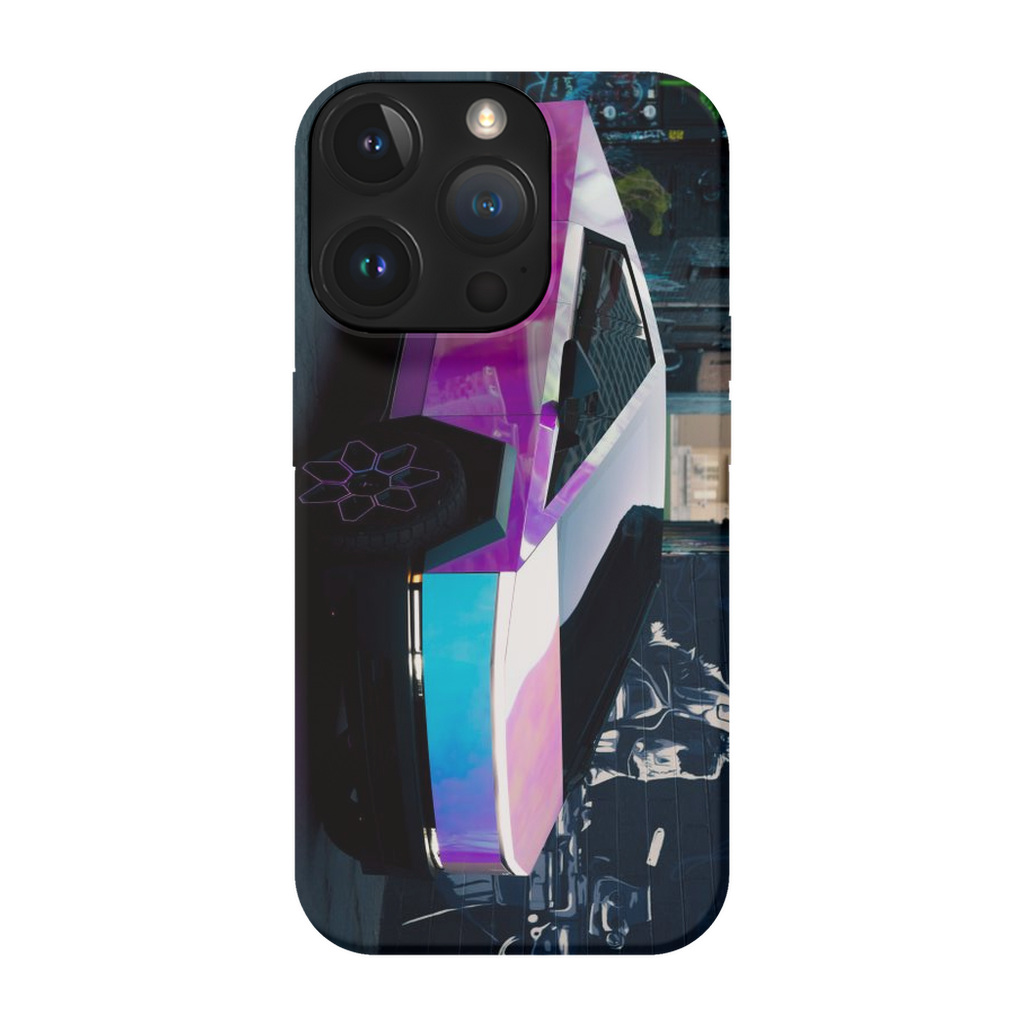 Multicolor Wrapped Tesla Cybertruck - Phone Cases