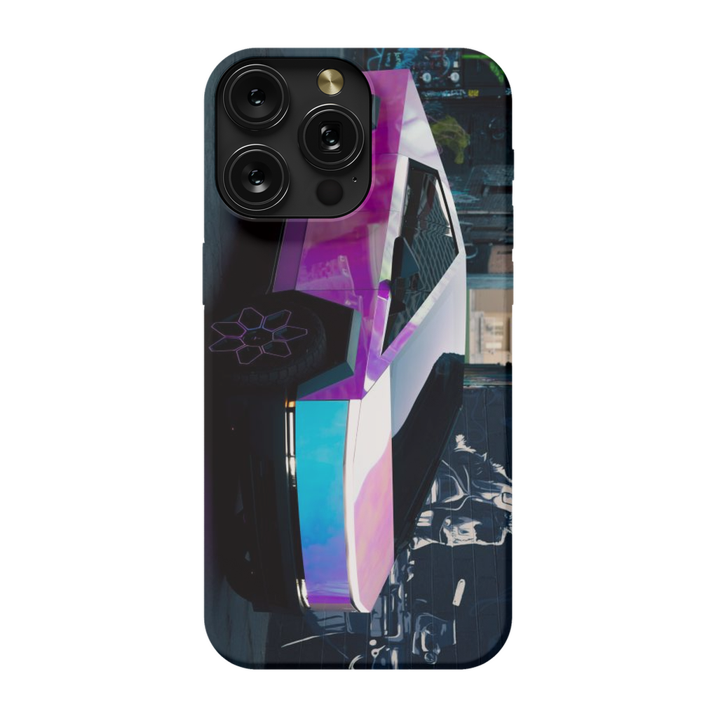 Multicolor Wrapped Tesla Cybertruck - Phone Cases