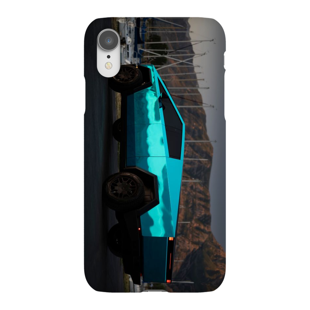 Metallic Teal Tesla Cybertruck - Phone Cases