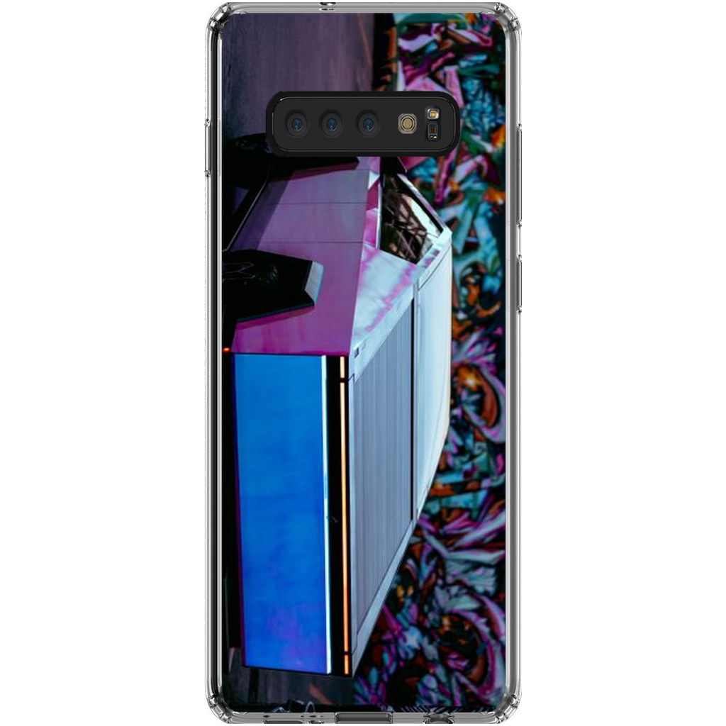 Multicolor Wrapped Tesla Cybertruck Back Alley - Phone Cases