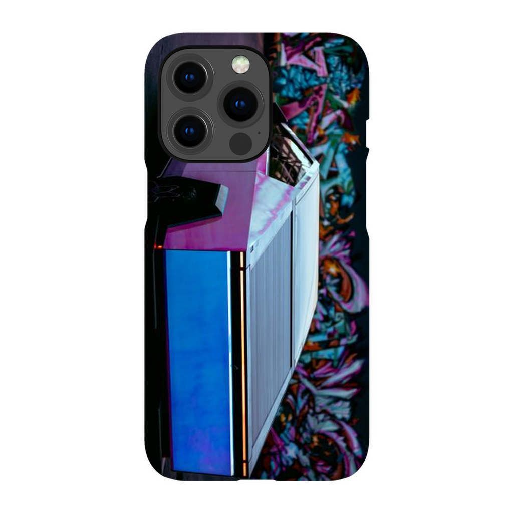 Multicolor Wrapped Tesla Cybertruck Back Alley - Phone Cases