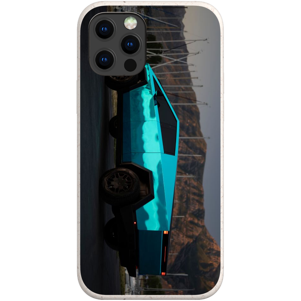 Metallic Teal Tesla Cybertruck - Phone Cases