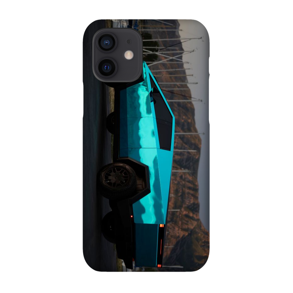 Metallic Teal Tesla Cybertruck - Phone Cases