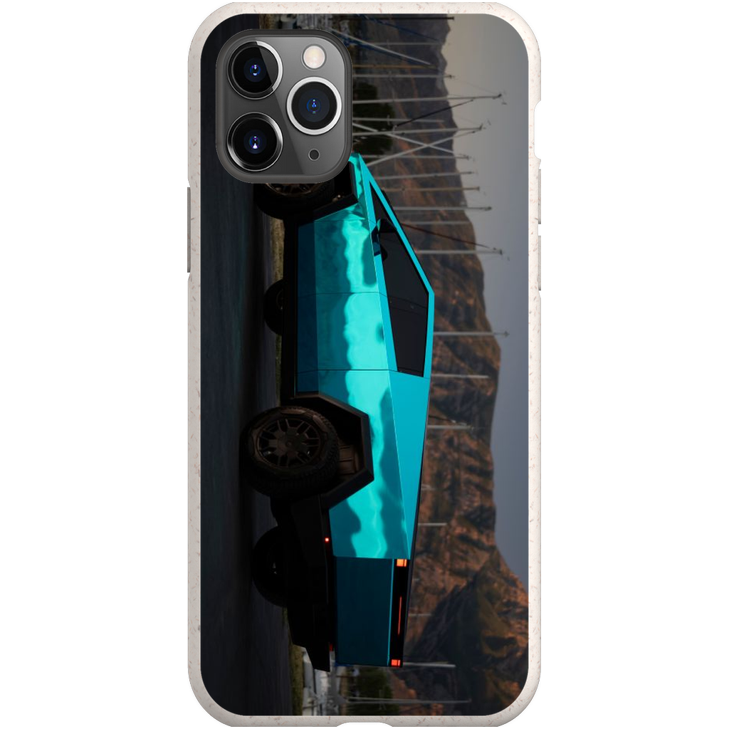 Metallic Teal Tesla Cybertruck - Phone Cases