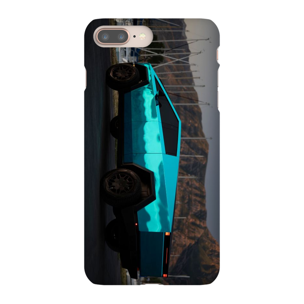 Metallic Teal Tesla Cybertruck - Phone Cases