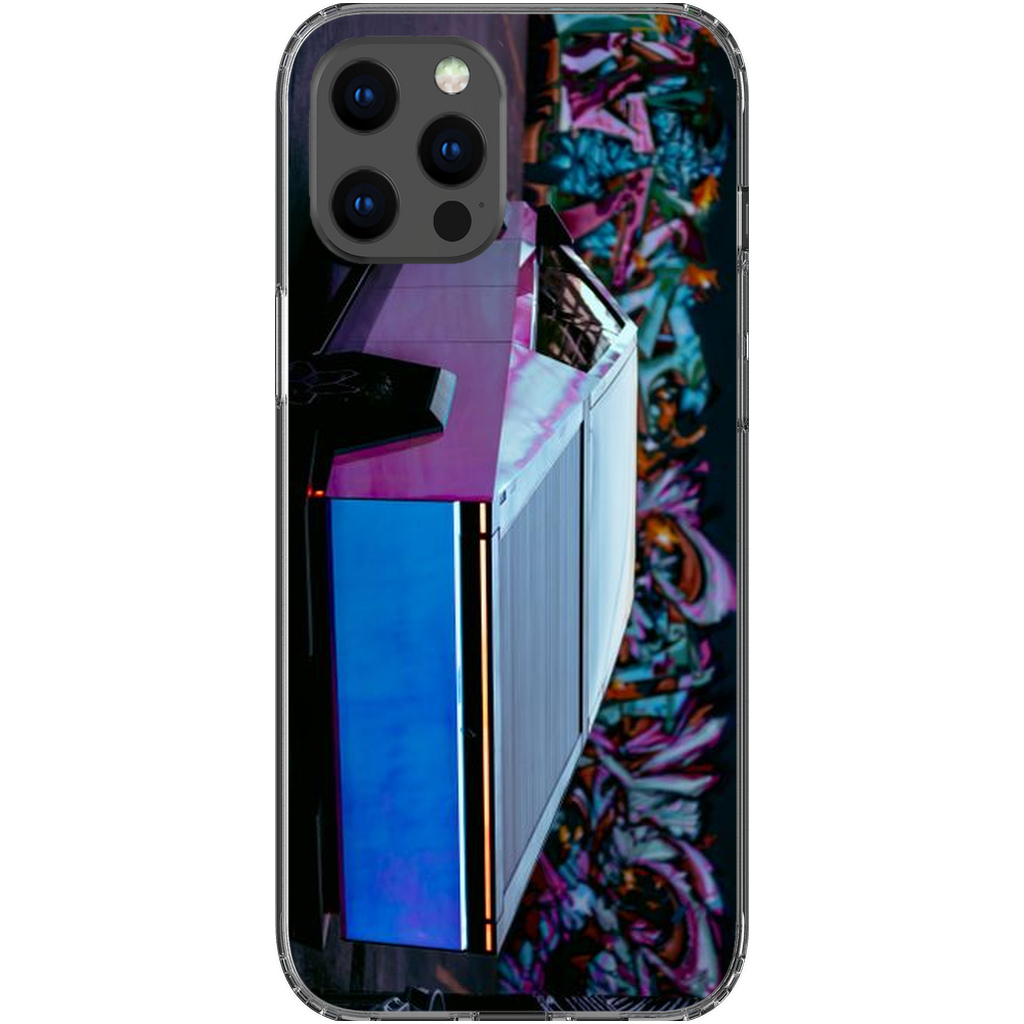 Multicolor Wrapped Tesla Cybertruck Back Alley - Phone Cases