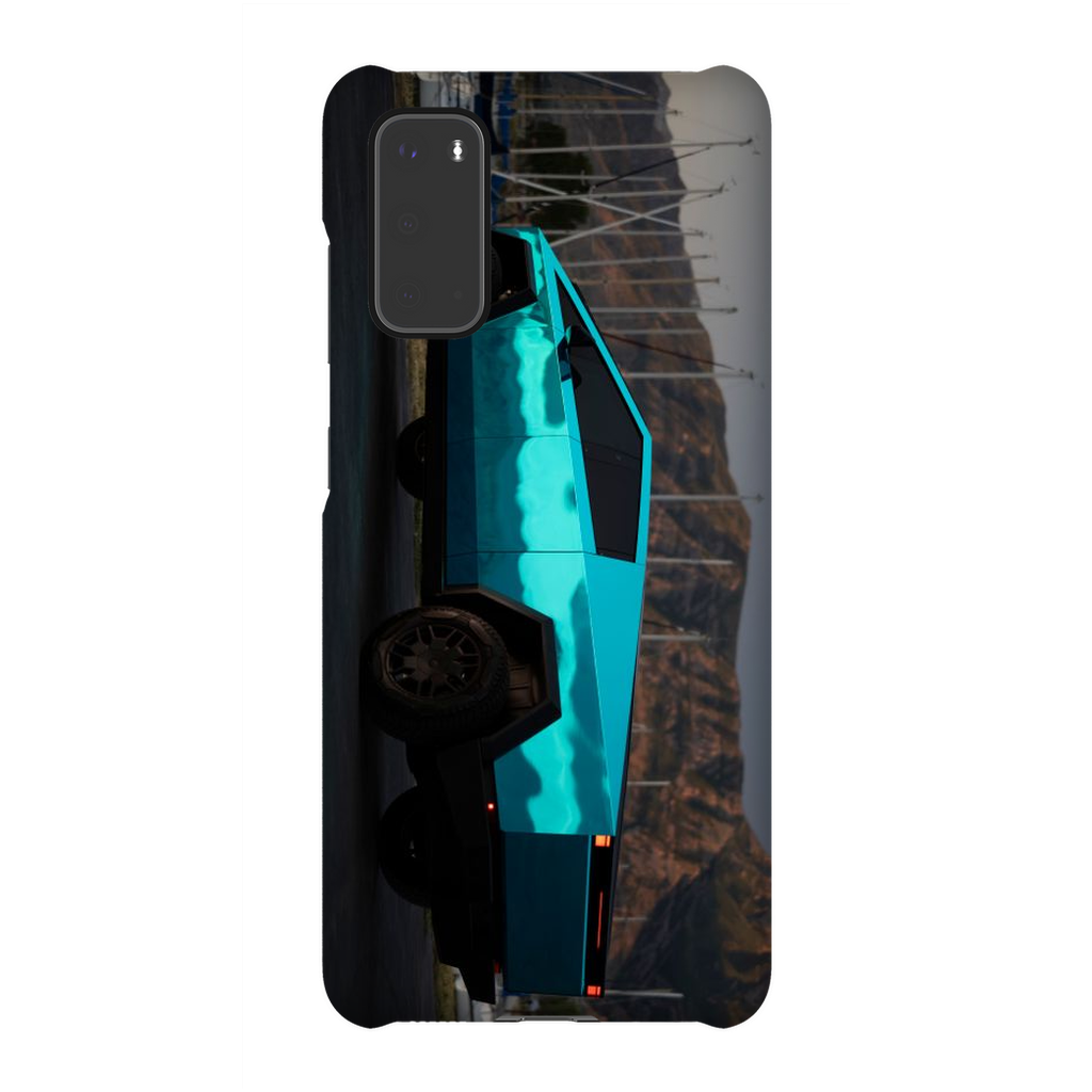 Metallic Teal Tesla Cybertruck - Phone Cases